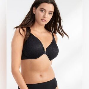 NWT Chantelle Norah Comfort Front Closure Bra - Black 36D